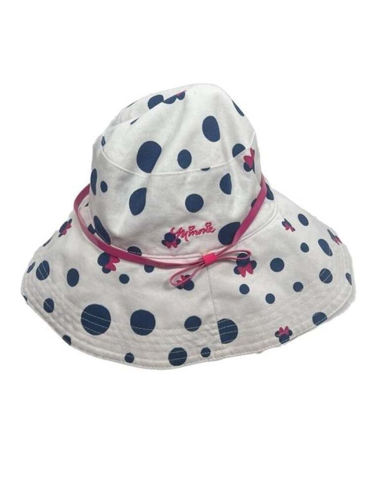 Disney Parks Adult Minnie Mouse White & Red Polka Dot Floppy Sun Hat